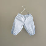 Lalaby Pixi baby trousers in sky blue made from organic cotton