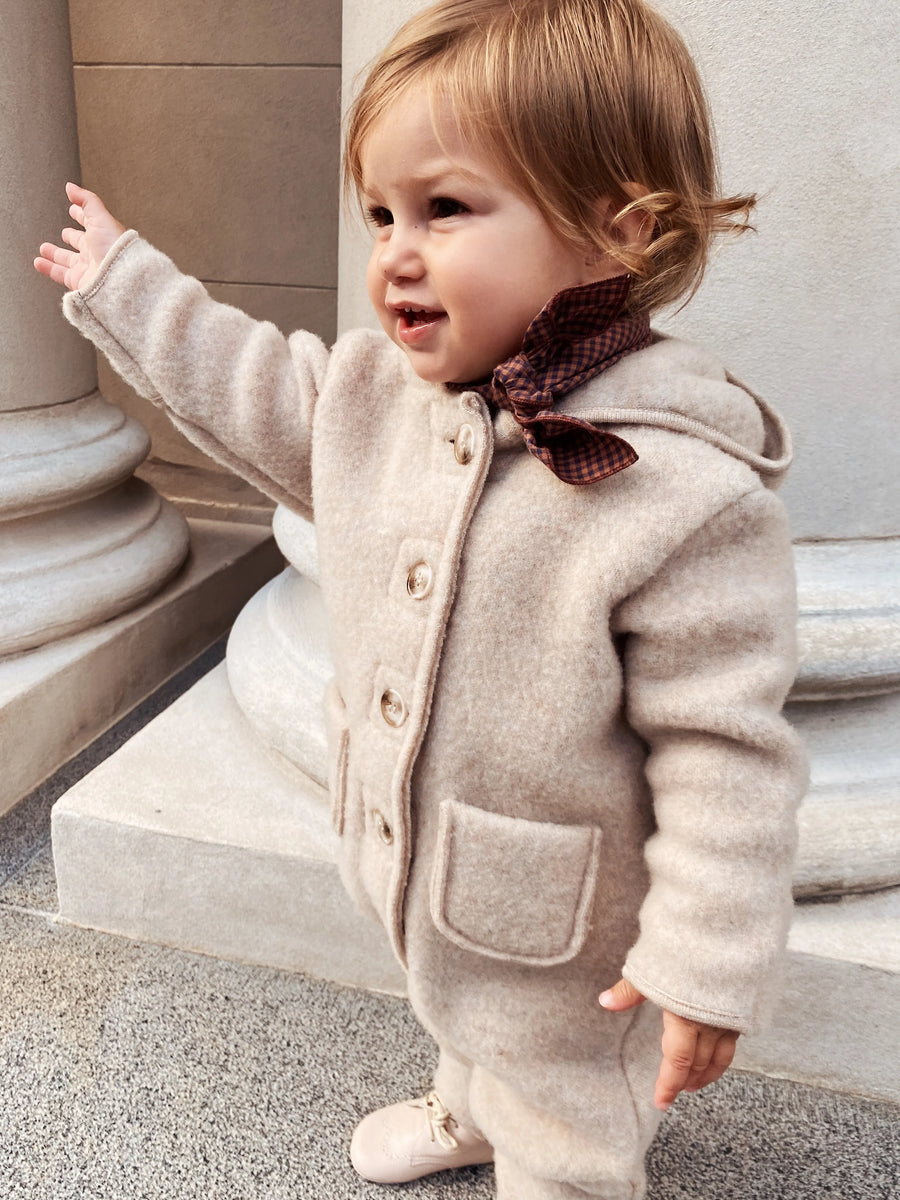 Eddie scarf indigo check