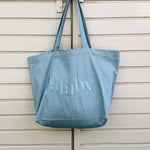 Lalaby Toto tote bag in a pool blue organic cotton