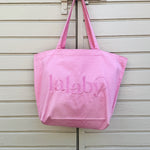 Lalaby Toto tote bag in a sorbet pink organic cotton, for everyday use