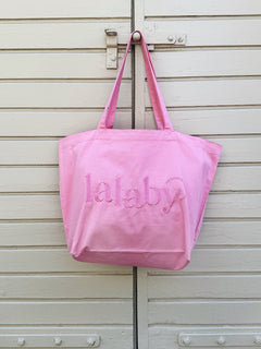 Lalaby Toto tote bag in a sorbet pink organic cotton, for everyday use