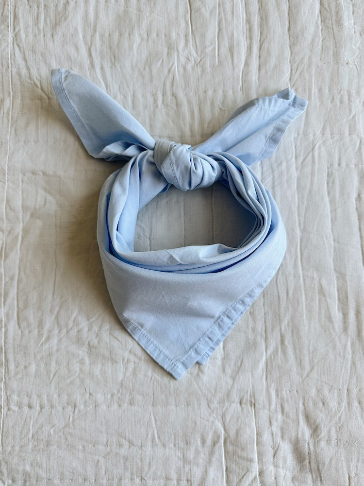 Light sky blue scarf in organic cotton from Lalaby, for baby, kids and adults too