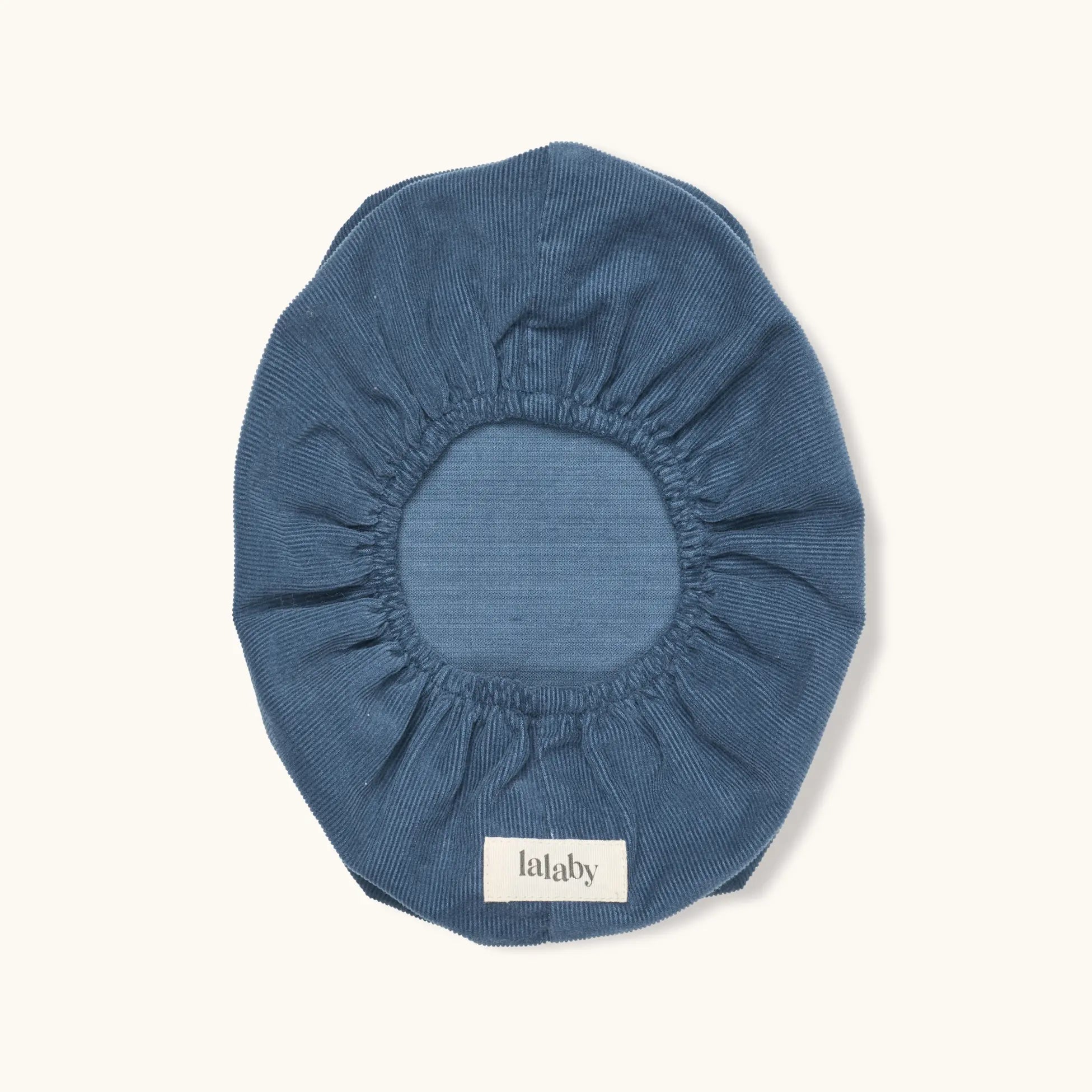 Lalaby wet wipe cover in whale blue cotton baby cord