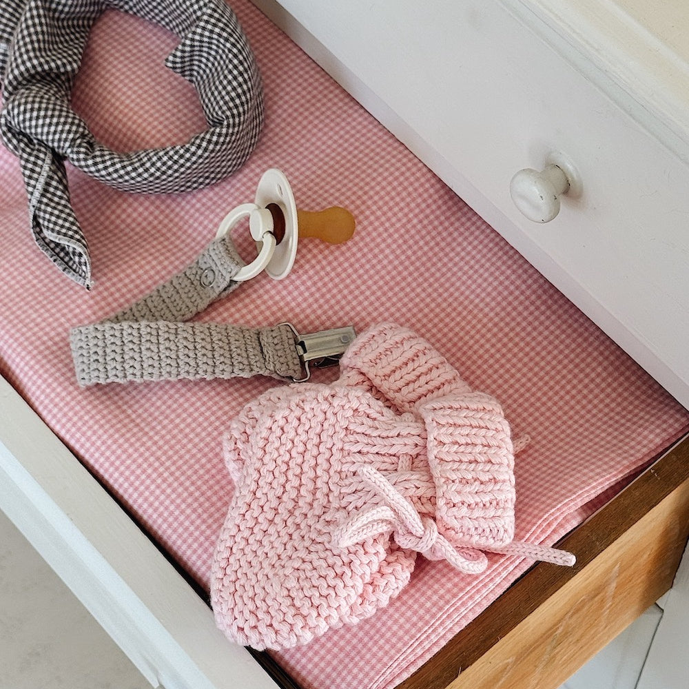 Lalaby - Classic baby bedding tiny check pink